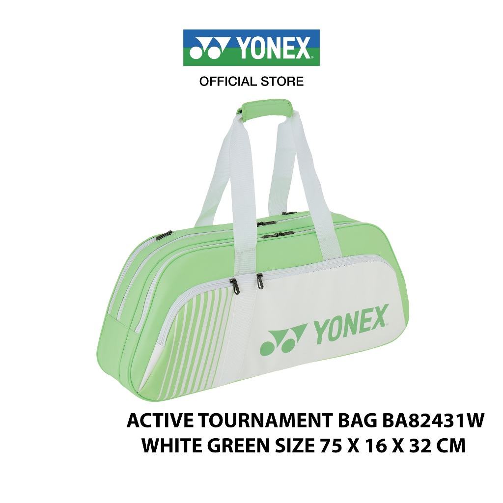 YONEX ACTIVE TOURNMEMENT BAG BA82431W กระเป๋าแร็คเก็ต สำหรับแข่งขันขนาดเล็กสามารถใส่แร็คเก็ต 3 ไม้ และ ช่องใส่รองเท้า