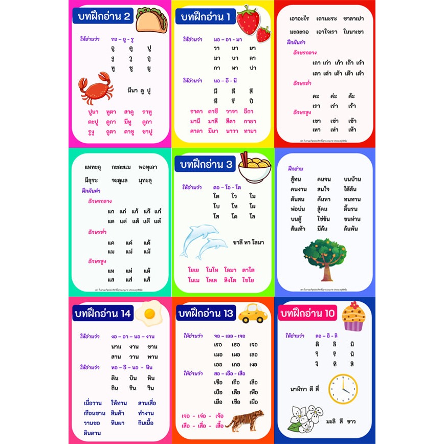 หัดอ่านพื้นฐานภาษาไทย  สำหรับน้องๆที่เริ่มฝึกอ่านและังอ่านไม่คล่อง ป.1-6