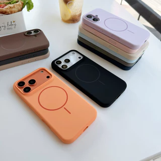 case 16 Pro max เคสซิลิโคน 17 เคสชาร์จได้ เคสสีพื้นชาร์จได้ งานกำมะหยี่ ไอโฟน 17promax 11'12'13'14'15'16'PRO'MAX 16plus