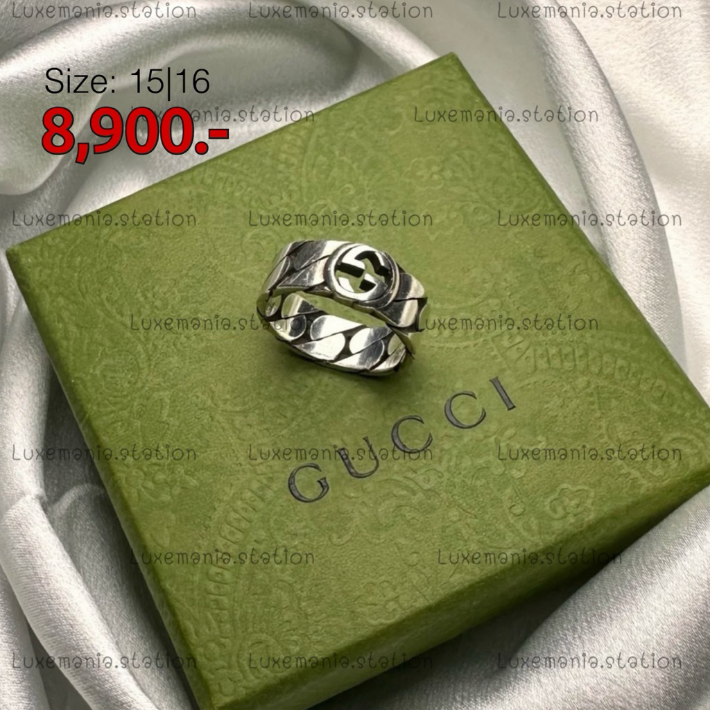ราคาพิเศษรอบบินเอง✈️🔥🇹🇭👜[พร้อมส่ง]: New!! Gucci Sliver Ring 925 Size 15/16‼️ก่อนกดสั่งรบกวนทักมาเช็ค