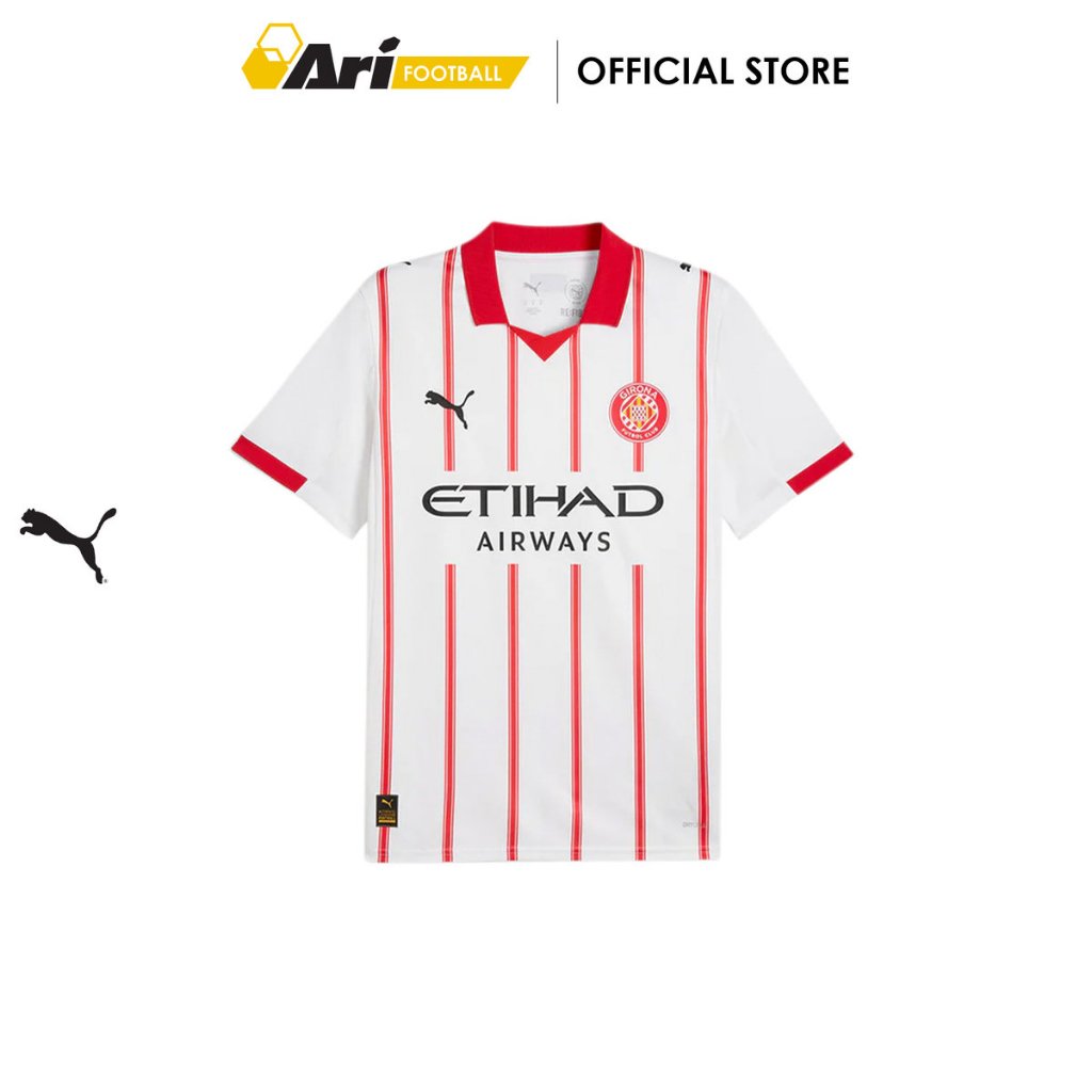 PUMA GIRONA 25/26 HOME REPLICA JERSEY - PUMA WHITE/PUMA RED (78302101) เสื้อฟุตบ