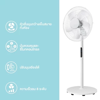 ❄1เครื่องใช้ 20 ปีไม่พัง💥พัดลม 18นิ้ว พัดลมตั้งพื้น พัดลมรีโมต พัดลมอุตสาหกรรมส ใบมีด 5 ใบ เสียงเงียบ มอเตอร์นำเข้า