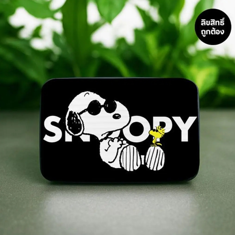 (SE-ED รังสิต) กล่องใส่บัตร : PEANUTS-3C Card Holder Box (PN3C-CHB-11-BK) W11xH7.4 cm.