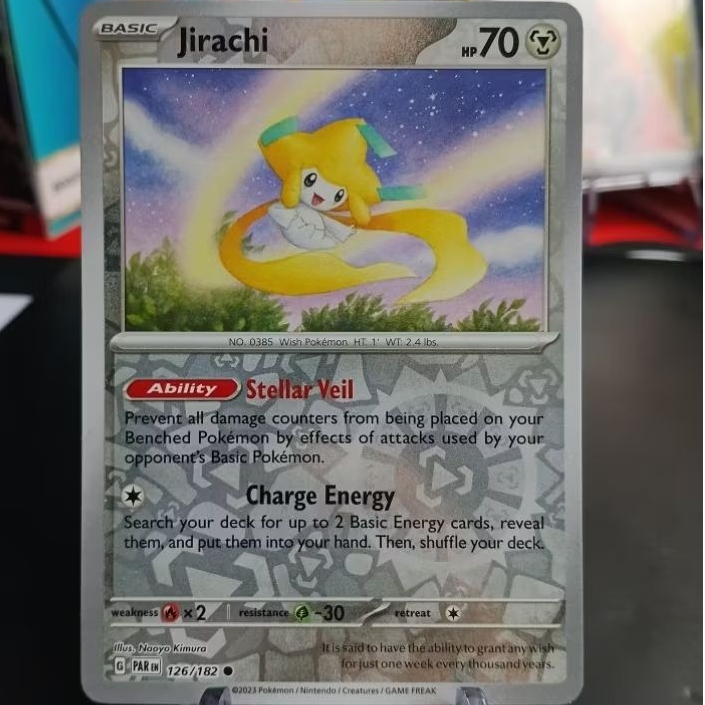 Jirachi 126/182 Reverse Holo SV04: Paradox Rift Pokemon TCG
