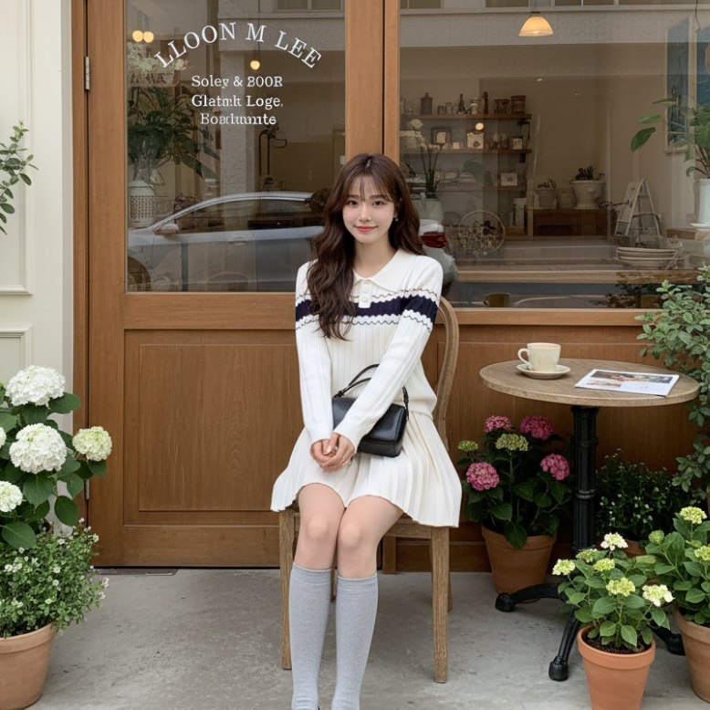 CHERRYMU รุ่น CS224 ชุดเซ็ท 2 ชิ้น เสื้อ+กระโปรง