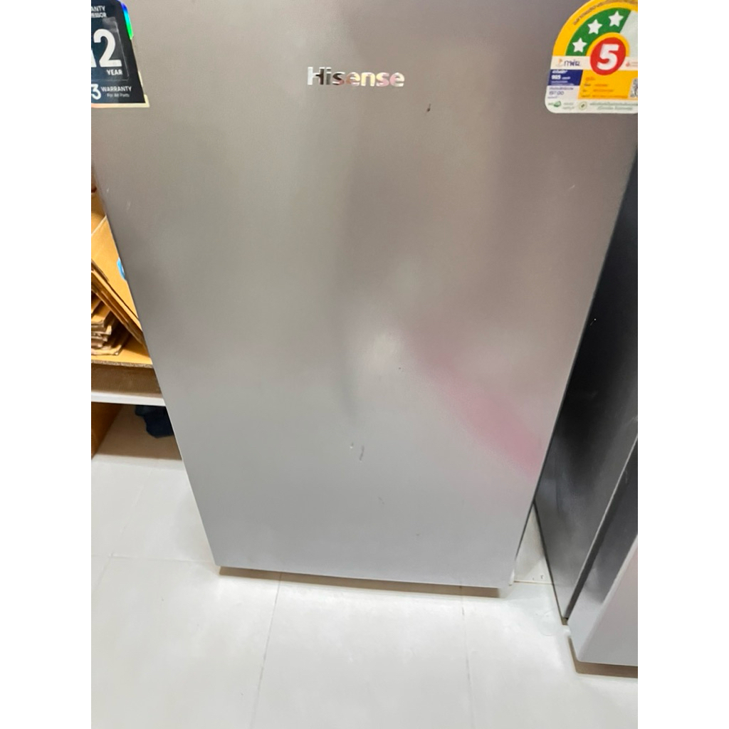 [กดสั่งที่ตะกร้าไม่แอดไลน์❗️] ตู้เย็น Hisense ขนาด 3.4 คิว (96L) รุ่น RR121D4TGN [มือสองใช้แช่นมลูก]