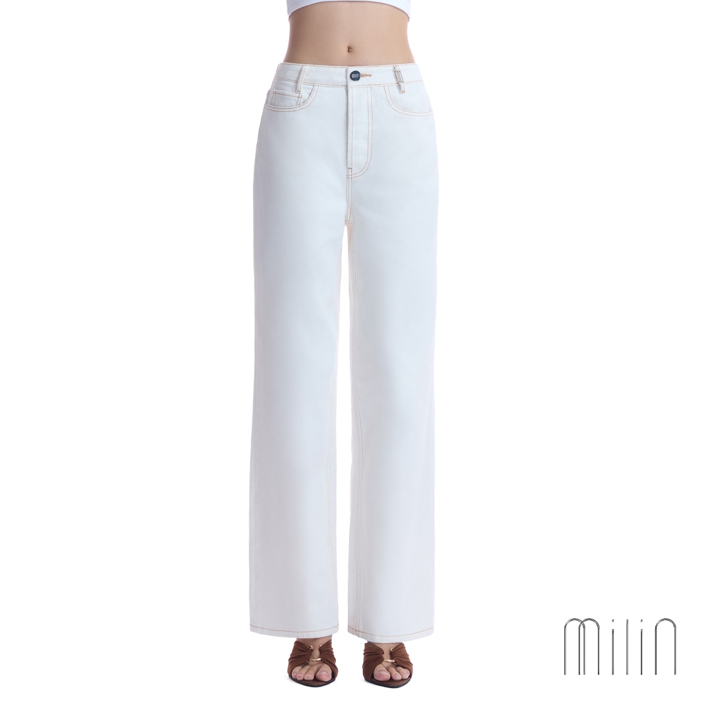 [MILIN] Medium waisted straight jeans กางเกงยีนส์ทรงขาตรงเอวกลาง / Straight Forward Pants 48005