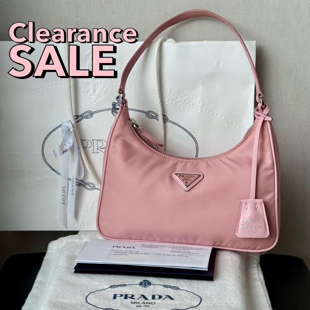 Prada Re-edition 2005 Rosa ปี 21 มือสอง แท้100% (สีชมพู) อปก.ครบ+ใบเสร็จจริง