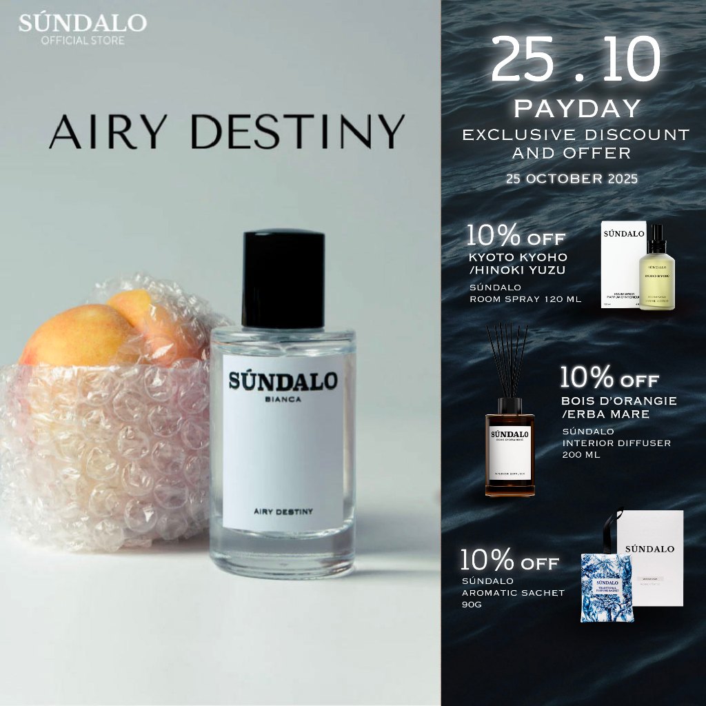SUNDALO AIRY DESTINY 50ml.น้ำหอม ซุลดาโล กลิ่น แอรี่ เดสตินี่ ขนาด50มล.