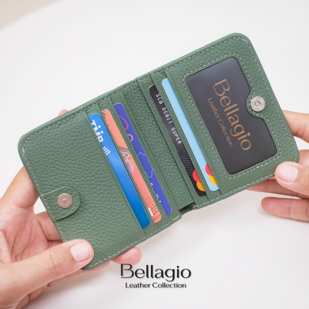 Bellagio รุ่น Abbie Wallet กระเป๋าสตางค์หนังวัวแท้พรีเมียม สไตล์มินิมอล (กระดุมแม่เหล็ก) รูปที่ 5