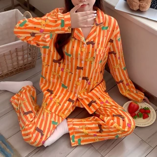 🔥ผ้าไหมญี่ปุ่น🔥อก 42-50 นิ้ว ไซร์ L-4XL ชุดนอนแขนยาว-ขายาว เนื้อผ้าเกรดพีเมี่ยม พร้อมส่งจากไทย
