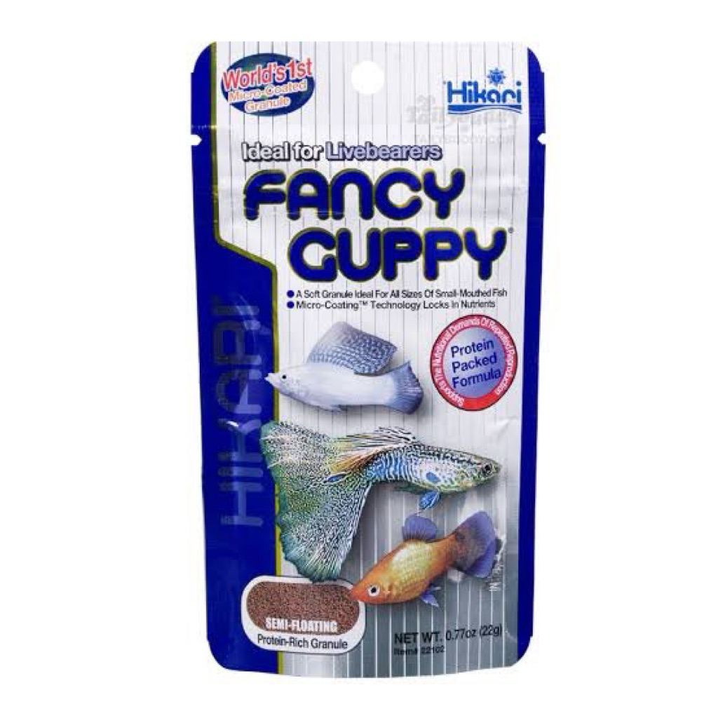 Hikari Fancy Guppy 22 g. อาหารปลาหางนกยูง