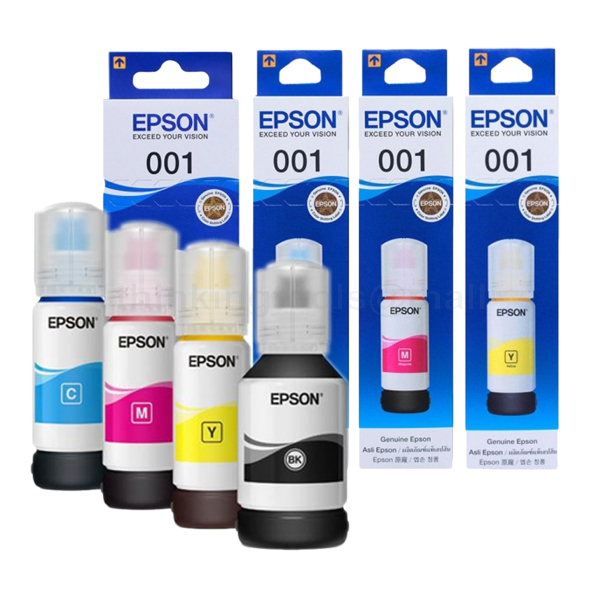 หมึก Epson 001 BK/C/M/Y ของแท้