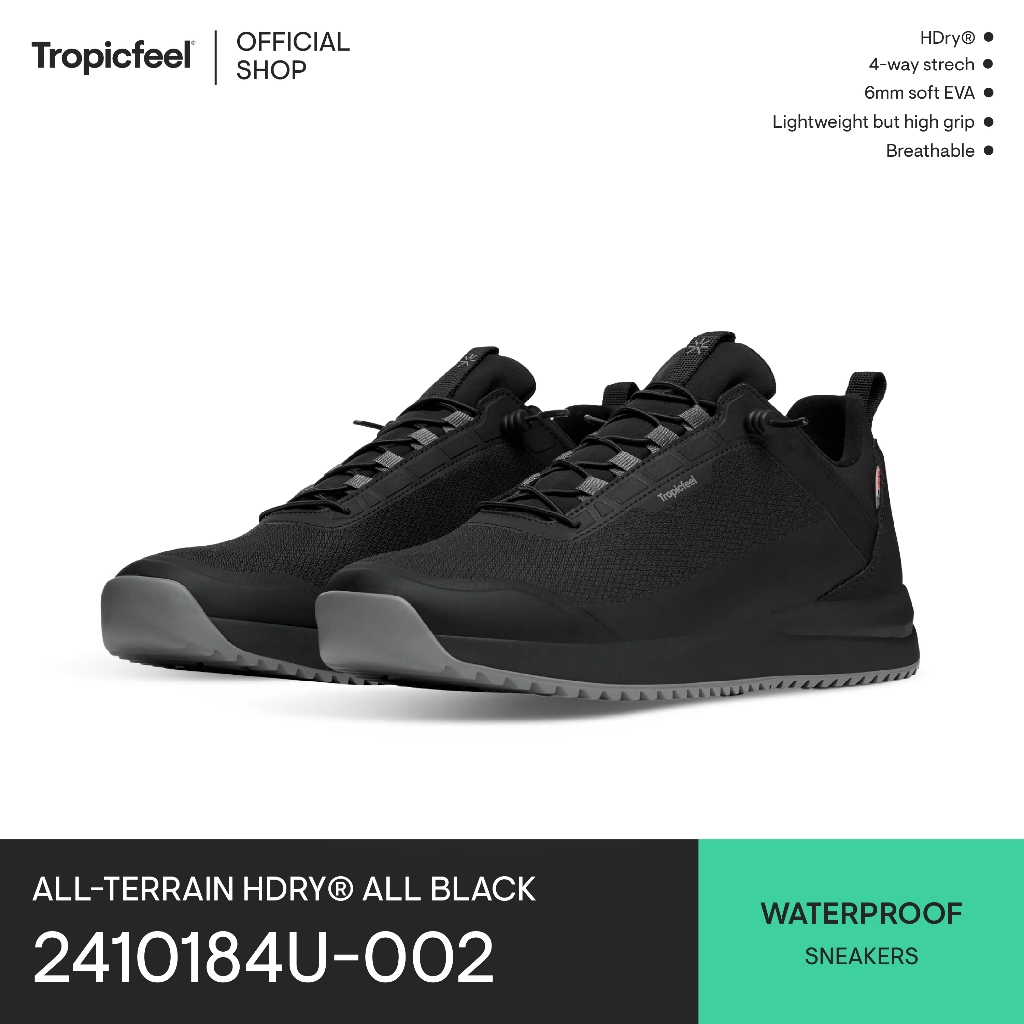 Tropicfeel Sneaker All-Terrain HDry®  All Black รองเท้าผ้าใบ (2410184U002)