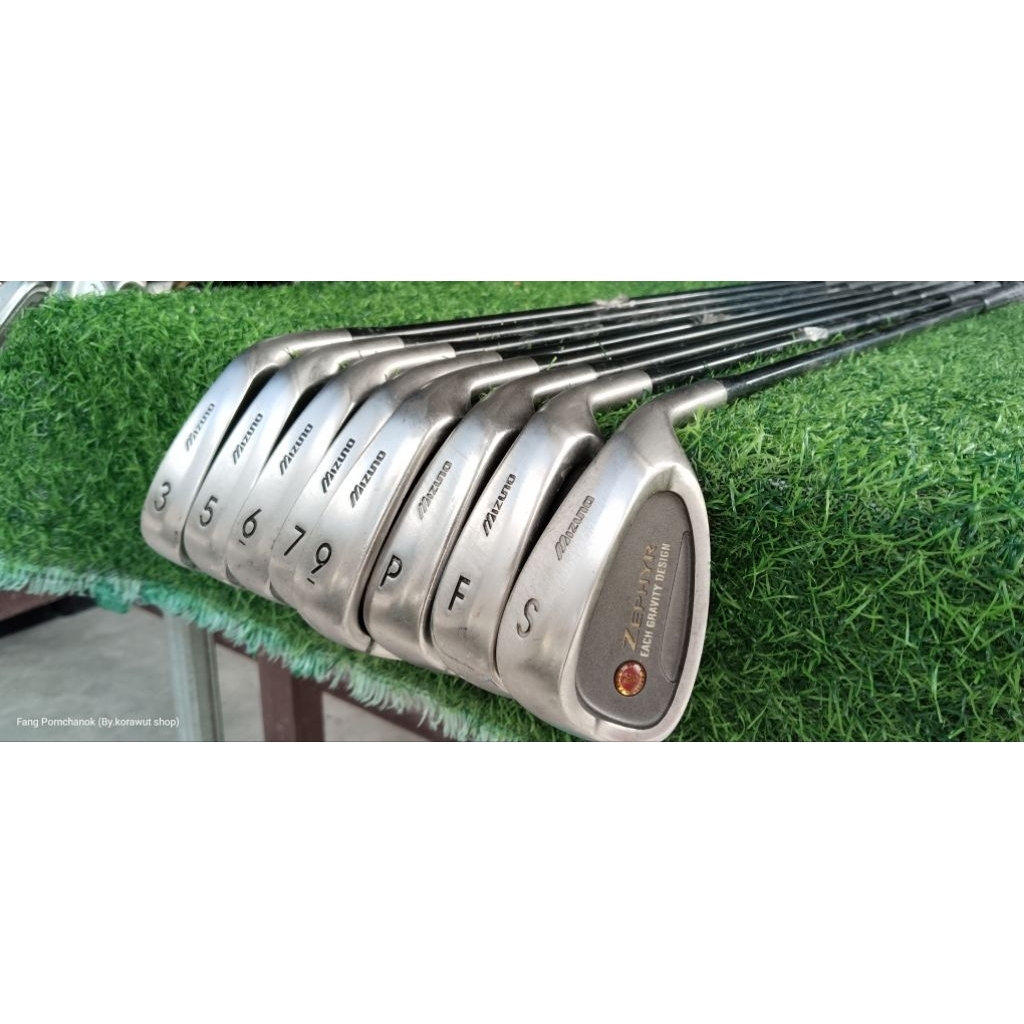 ไม้กอล์ฟมือสอง ชุดเหล็ก MIZUNO Zephyr มีเหล็ก 3-*-5-6-7-*-9-P-F-S ขาดเหล็ก 4,8 FLEX-R สภาพดี