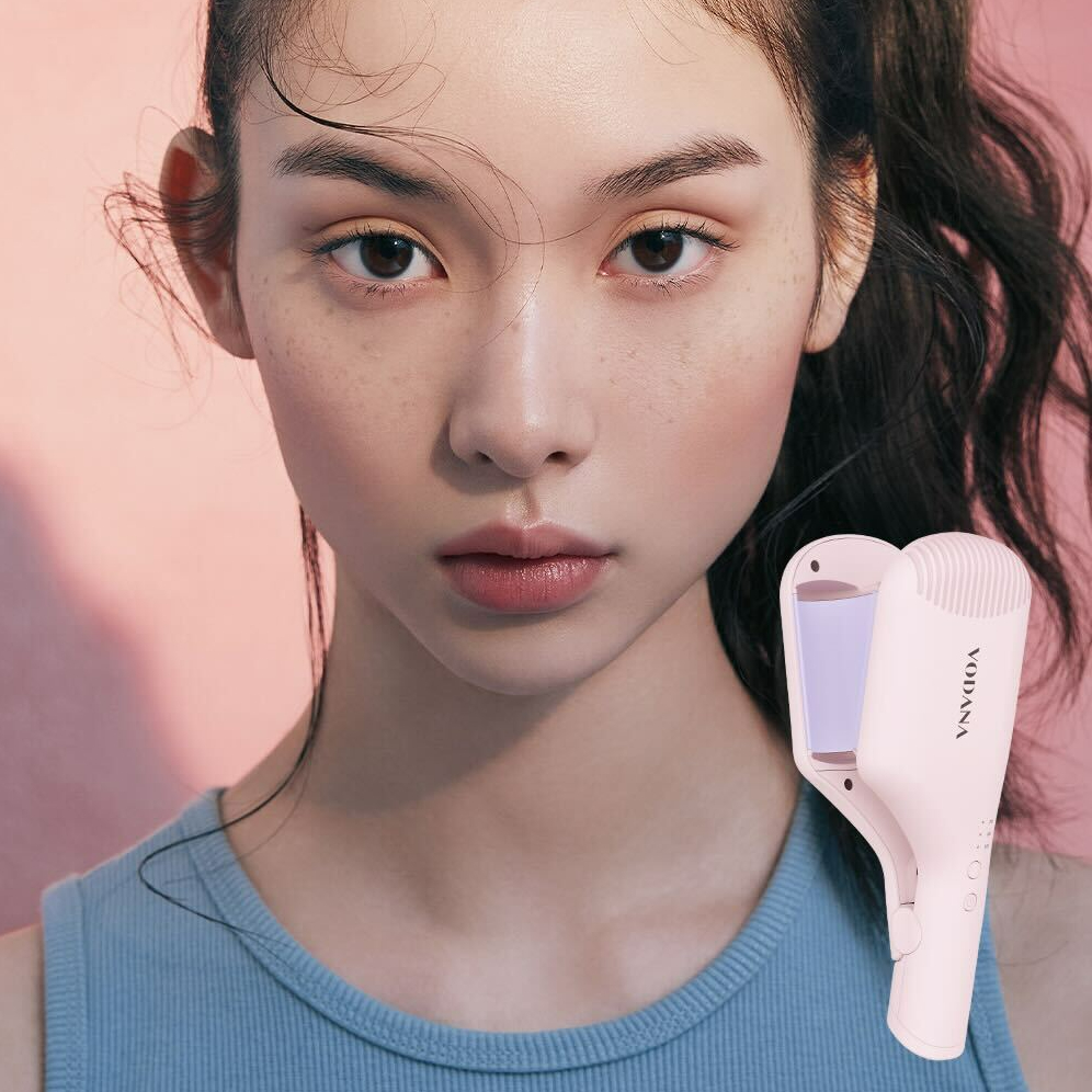 ( พร้อมส่ง ) Vodana Compact Wave Iron 38mm สี Pink Lavender เครื่องหนีบลอนเมอเมด ขนาด 38mm