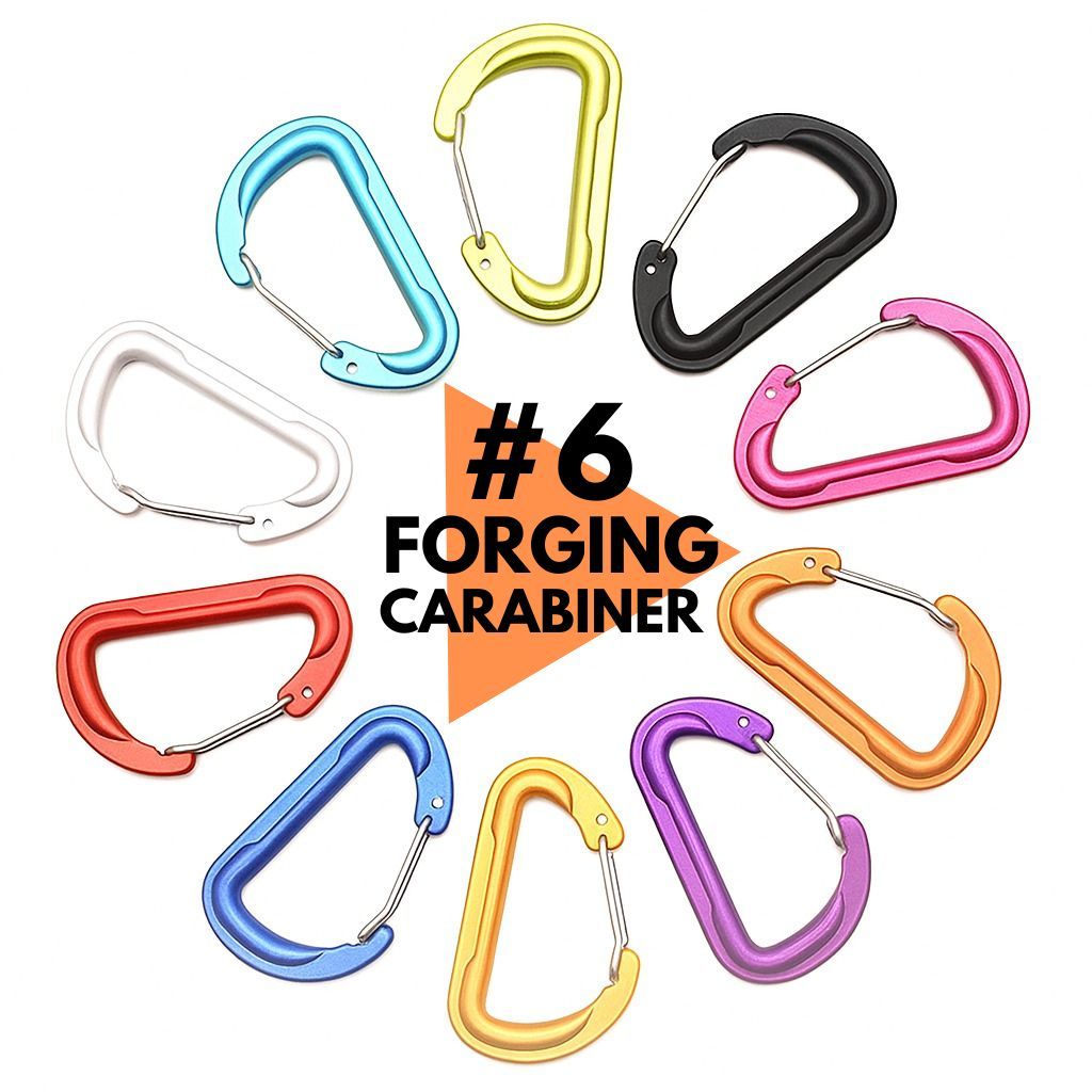 ห่วงคาราบิเนอร์รูปตัว D  #6 Forging D-Shape Carabiner