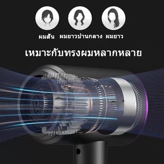 KENTO LITE ไดร์เป่าผมความเร็วสูง 1800W เป่าแห้งไวใน 10 วินาที อุณหภูมิคงที่ ปรับได้ 3 ระดับ แถมหัวเป่า ปกป้องผม