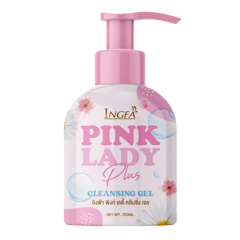 (ขวดใหญ่)INGFA PINK LADY CLEANSING GEL  อิงฟ้า พิงค์ เลดี้ คลีนซิ่ง เจล