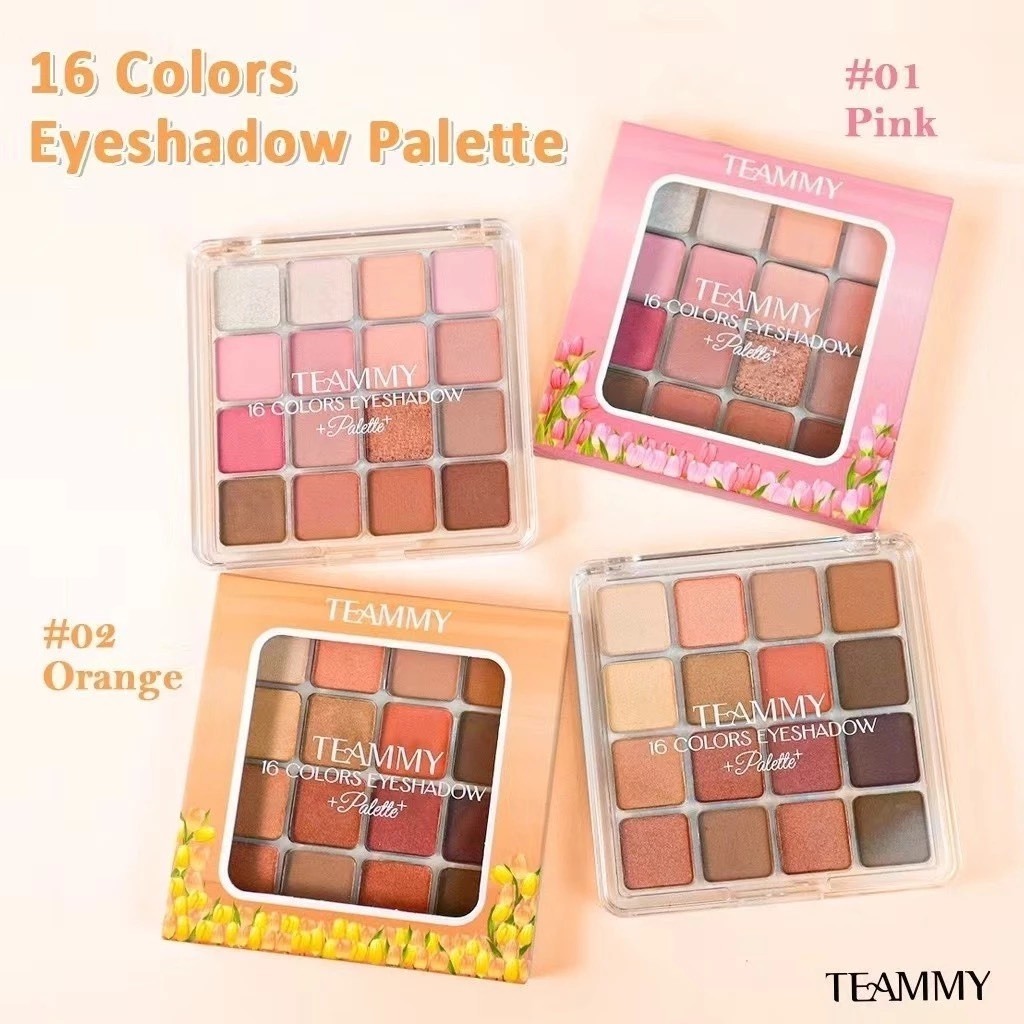 อายแชโดว์พาเลท 16 สี ทีมมี่ Teammy 16 Colors Eyeshadow Palette ( มีให้เลือก 2 โทนสี ) #TE901