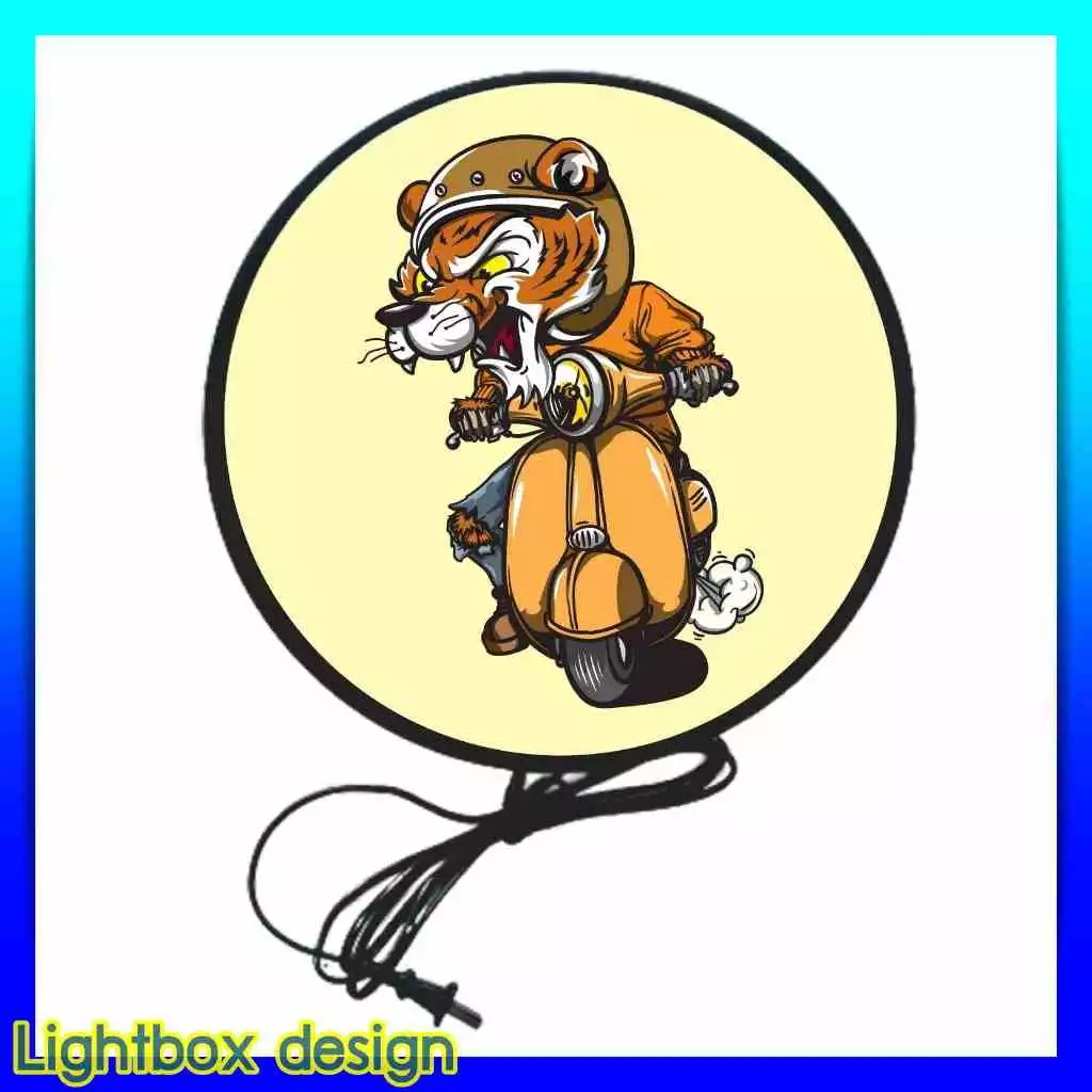 ป้ายไฟ LED โลโก้ Vespa ป้ายแต่งร้าน ด้านเดียว ขนาด 30-40 ซม. thumbnail 6