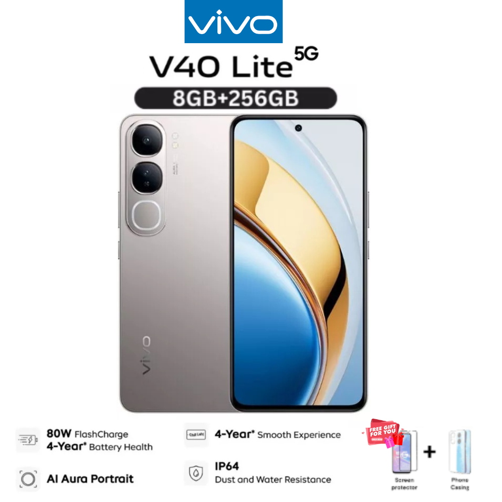 VIVO V40 Lite 5G (8GB+256GB) สมาร์ทโฟน กล้องสวย ชาร์จไว จอ AMOLED ของแท้ ประกันศูนย์ไทย