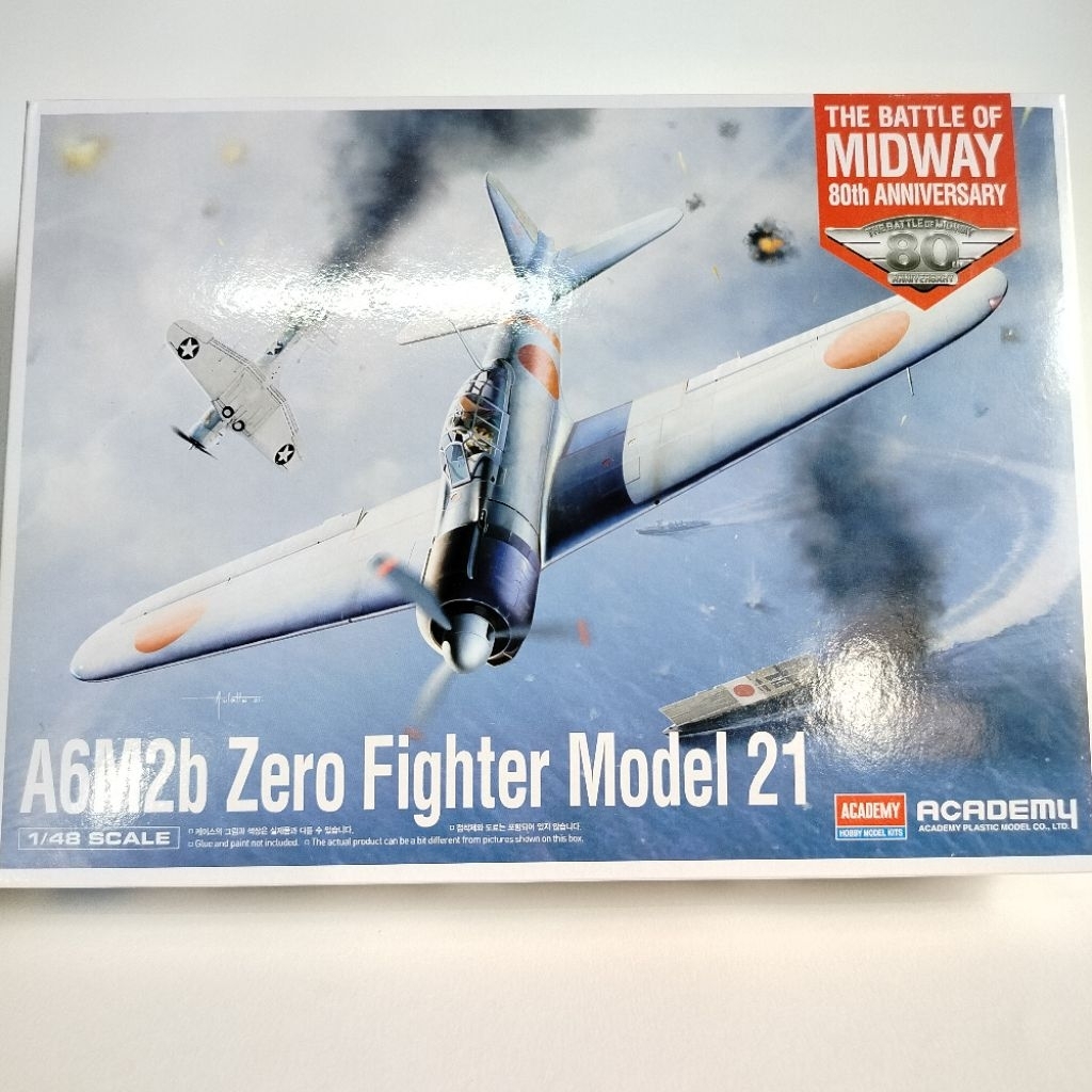 โมเดลเครื่องบิน mitsubishi Academy A6M2B Zero fighter model 21 1/48scale