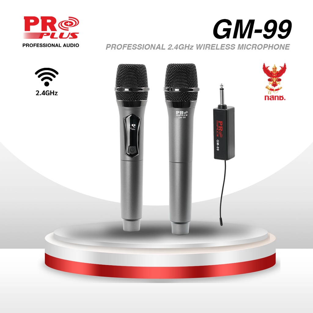ชุดไมค์ลอยพกพาคลื่น2.4G PRO PLUS GM-99
