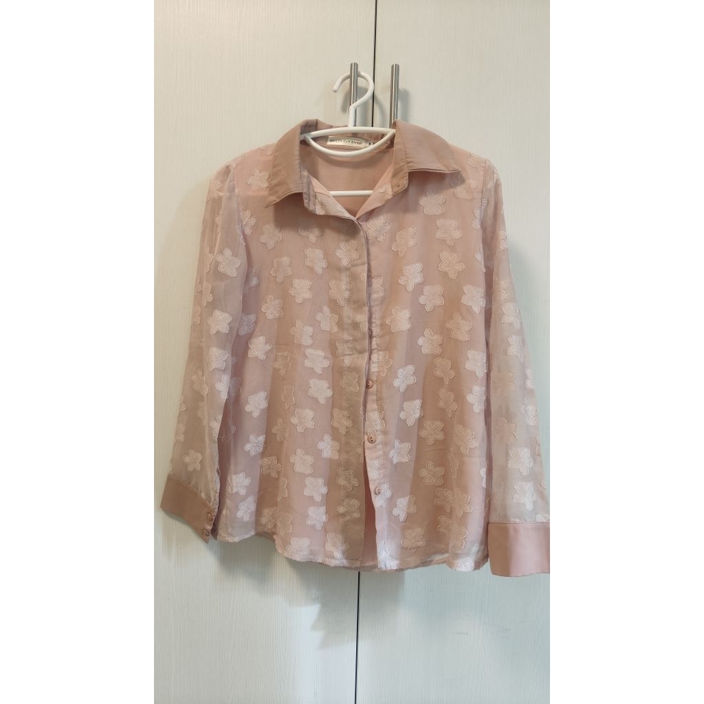 เสื้อสีชมพูกะปิแบรนด์ SV lovely shop(M)