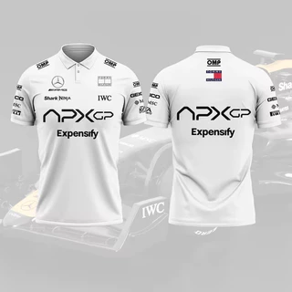 【Polo shirt】ร้อน! F1 หนัง 2025 – APXGP ดูแฟนแข่งโปโลสีขาวดำ, F1 หนัง 2025 เสื้อ, เสื้อแข่งภาพยนตร์ 2025 S-5XL