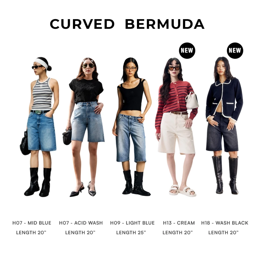Wara Curved Bermuda 20” - 5 Colors