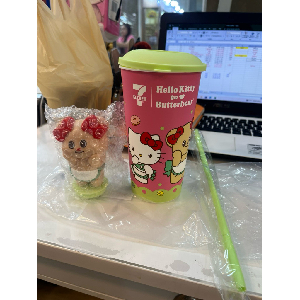 แก้วน้องหมีเนยดุ๊กดิ๊กจาก7-11