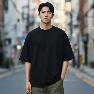 Buddysyrup เสื้อยืด Oversized (Classic Collection) - เสื้อเปล่า (เสื้อไม่มีลายสกรีน) คอตตอนแท้100% นุ่มอยู่ทรงแต่ไม่ย้วย