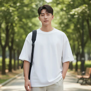 Buddysyrup เสื้อยืด Oversized (Classic Collection) - เสื้อเปล่า (เสื้อไม่มีลายสกรีน) คอตตอนแท้100% นุ่มอยู่ทรงแต่ไม่ย้วย