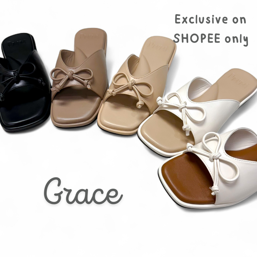 *ร้านสำรอง* I'mm Shoes 2 รุ่น Grace รองเท้าแตะแฟชั่น ดีไซน์หน้าผูกโบว์
