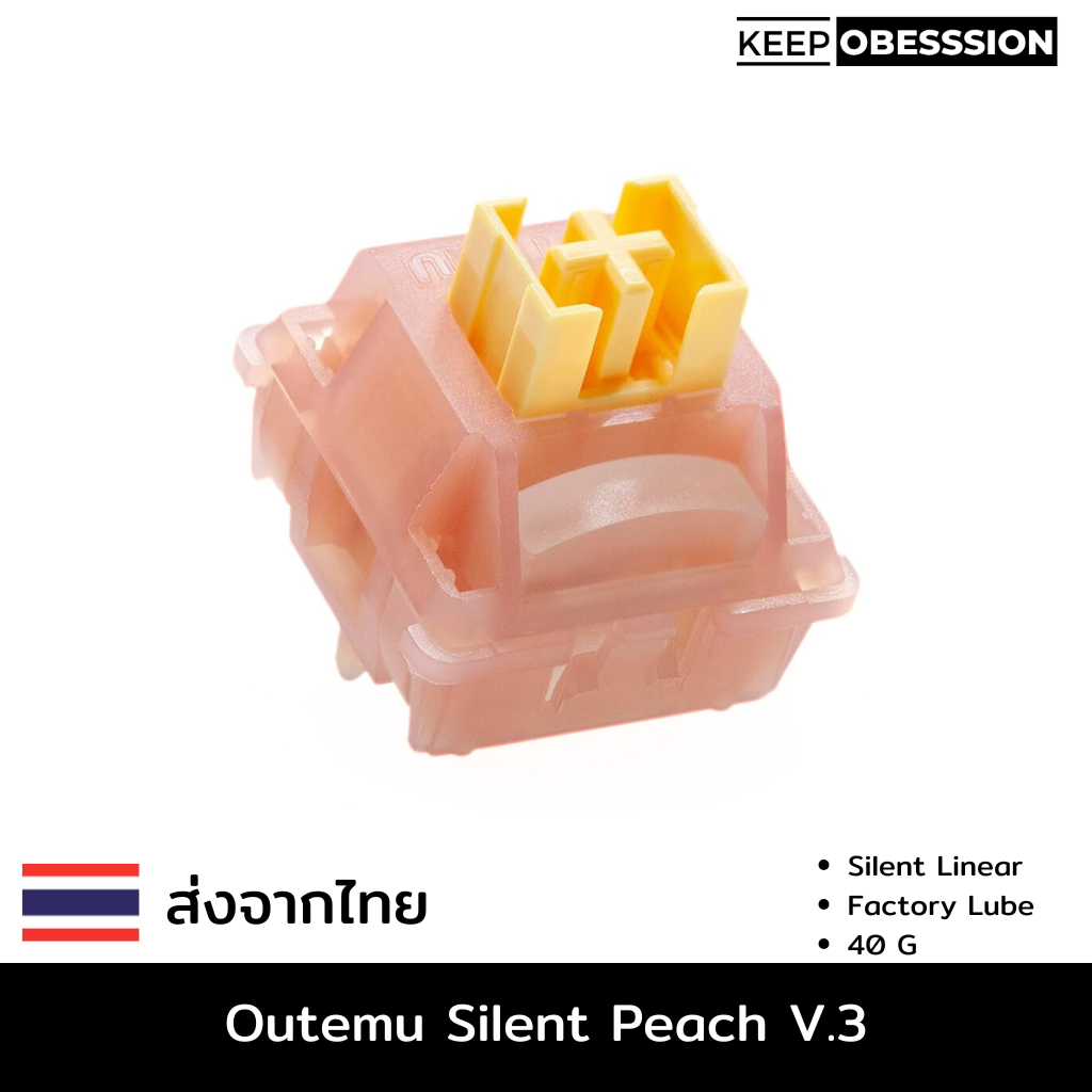 [10 ตัว] Outemu silent peach v.3 Linear ส่งจากไทย