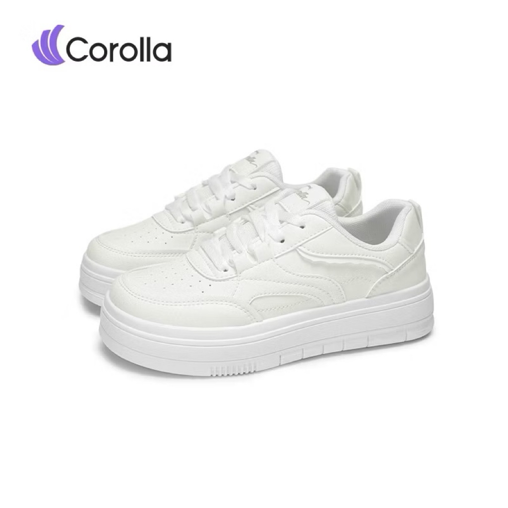 ส่งต่อ ** Corolla รองเท้าผ้าใบเสริมส้น สีขาว size41
