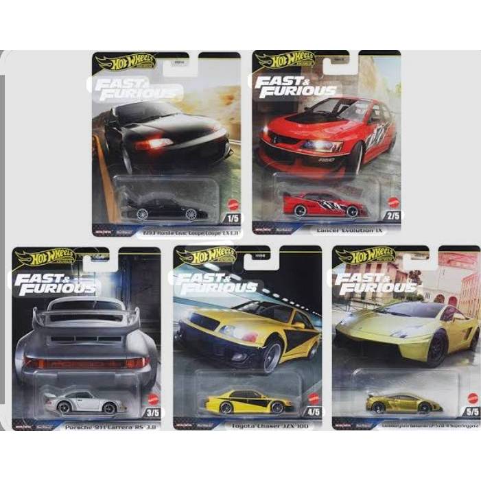 Hot Wheels Premium Fast&furious ฮอตวิล พรีเมี่ยม รุ่น ฟาส แอนด์ ฟิวเรียส คละแบบ HNW46