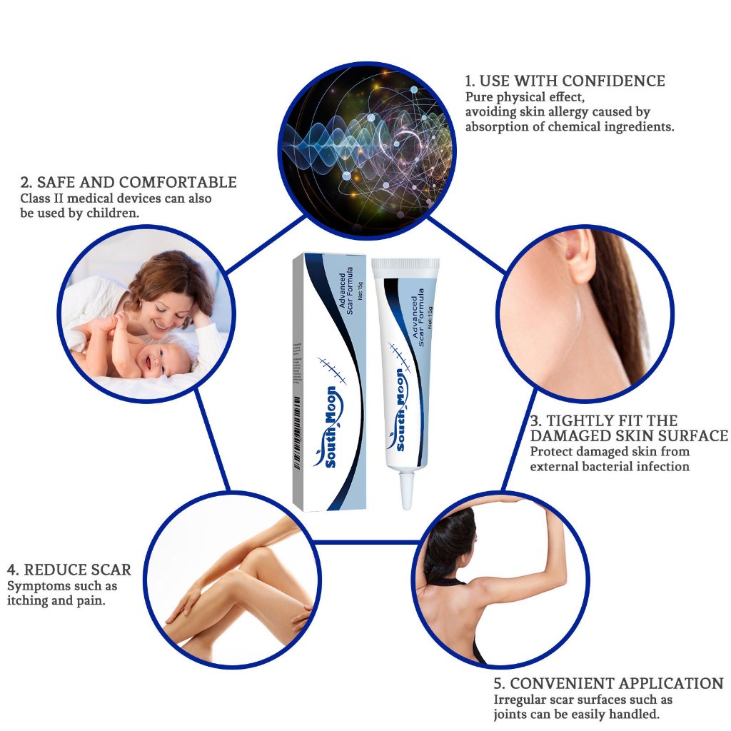 South Moon ครีมลบรอยแผลเป็น เจลซ่อมแซมรอยแผลเป็นทั้งรอยแผลเป็นเก่าและใหม่ แผลเป็นผ่าตัด แผลไฟไหม้ น้ำร้อนลวก - รูปที่ 3