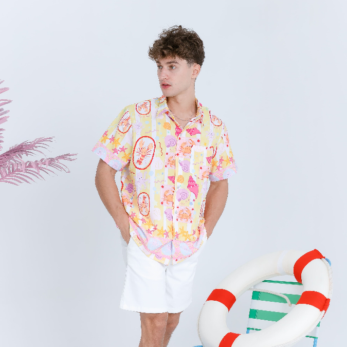 TW Baby เสื้อผู้ชาย (คุณพ่อ) ลายทะเล
