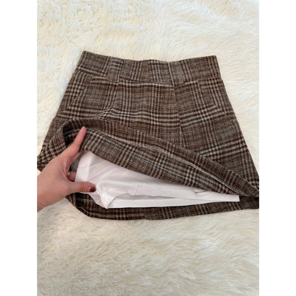กระโปรงลายสก็อตเอวสูงซิปหลังผ้านุ่มใส่สบาย มีซับในกางเกง ( รหัส สก๊อต ) ราคา ถูกที่สุด ดีลบีเคเค แกลเลอรีภาพที่ 6