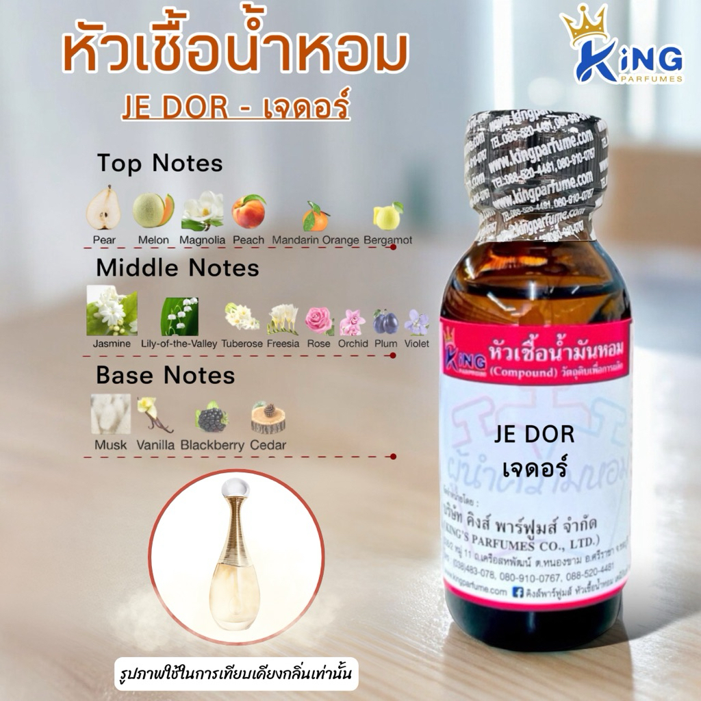 หัวเชื้อน้ำหอม ขนาด 30-100ml. กลิ่น JE DOR เจดอร์