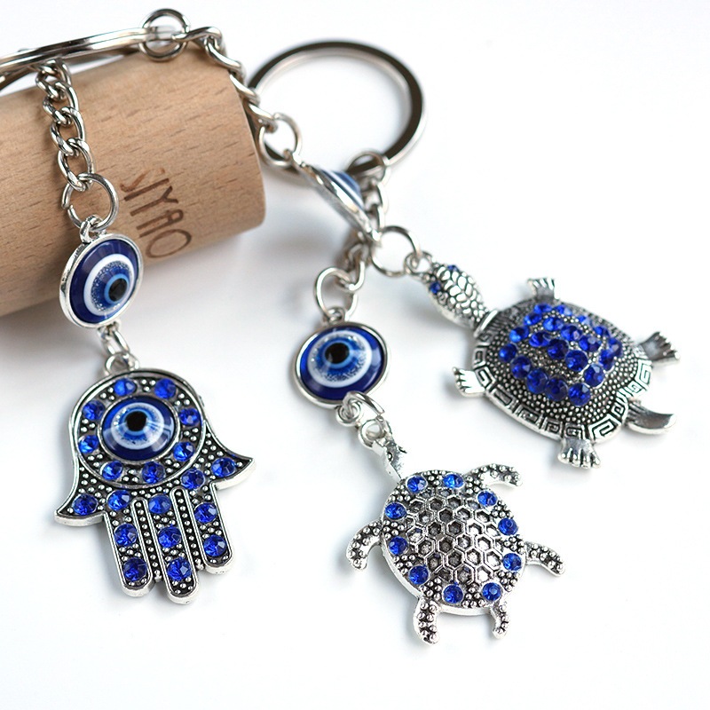 พวงกุญแจ ดวงตาปีศาจ Evil eye นัยน์ตาปีศาจ เครื่องรางนำโชค ขับไล่สิ่งชั่วร้าย เสริมฮวงจุ้ย ห้อยโทรศัพท์ จี้ห้อยมือถือ ราคา ถูกที่สุด ดีลบีเคเค แกลเลอรีภาพที่ 2