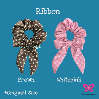 [พร้อมส่ง] I Cream Scrunchies Polkadot (หนังยางรัดผมลายจุด) - UPBEEP's handmade ทุกชิ้น