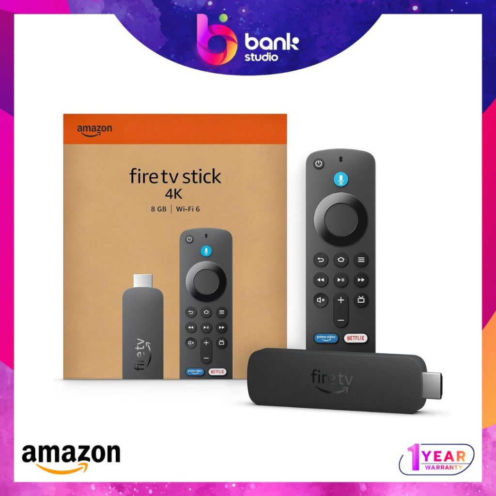 Amazon Fire TV Stick 4K Wi-Fi 6 (2nd Gen, 2023) 1 Year Warranty