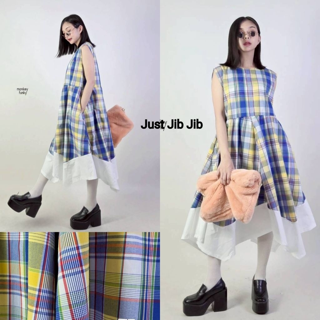 💙💜เดรสแขนกุด ชายฟันปลา - รูปที่ 4