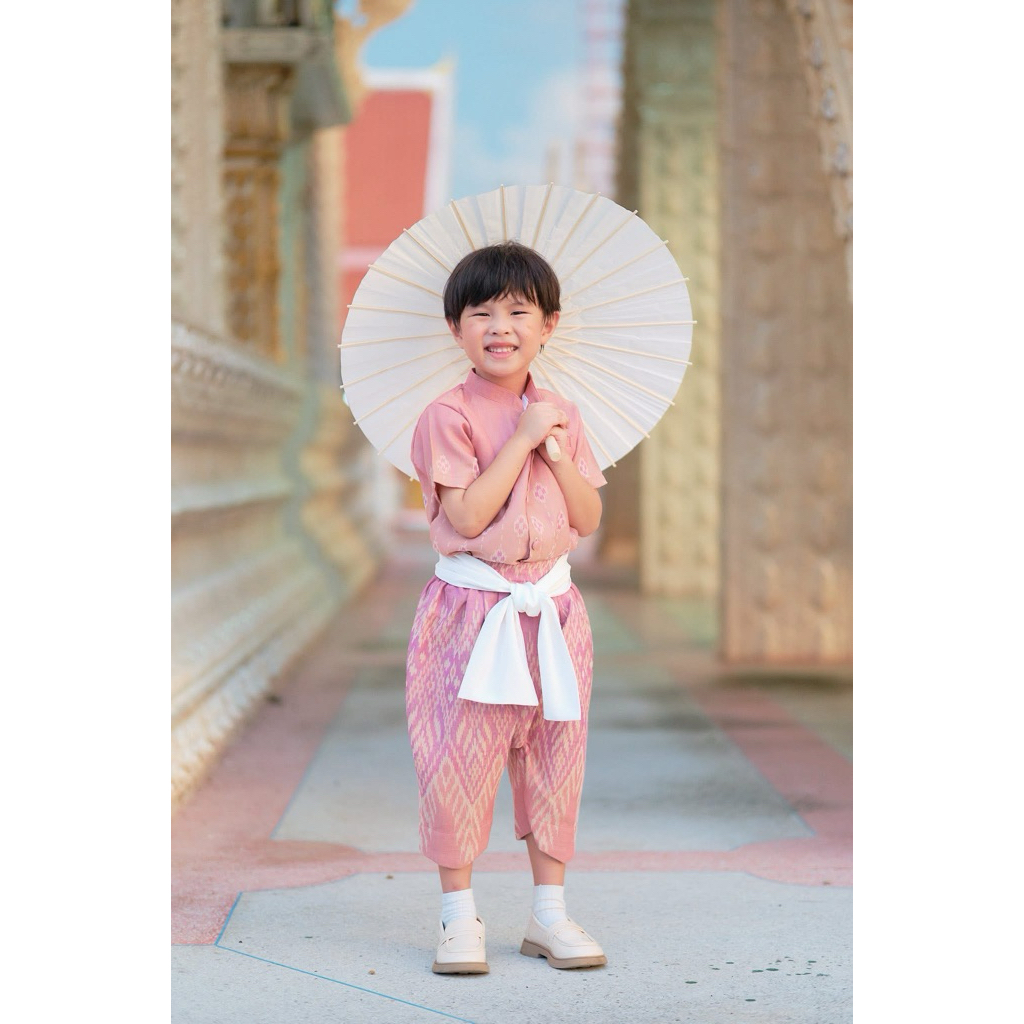 ชุดไทยเด็กชาย ‘วลัญกร’ (มีซับในอย่างดี ไม่คันไม่ระคายผิว)