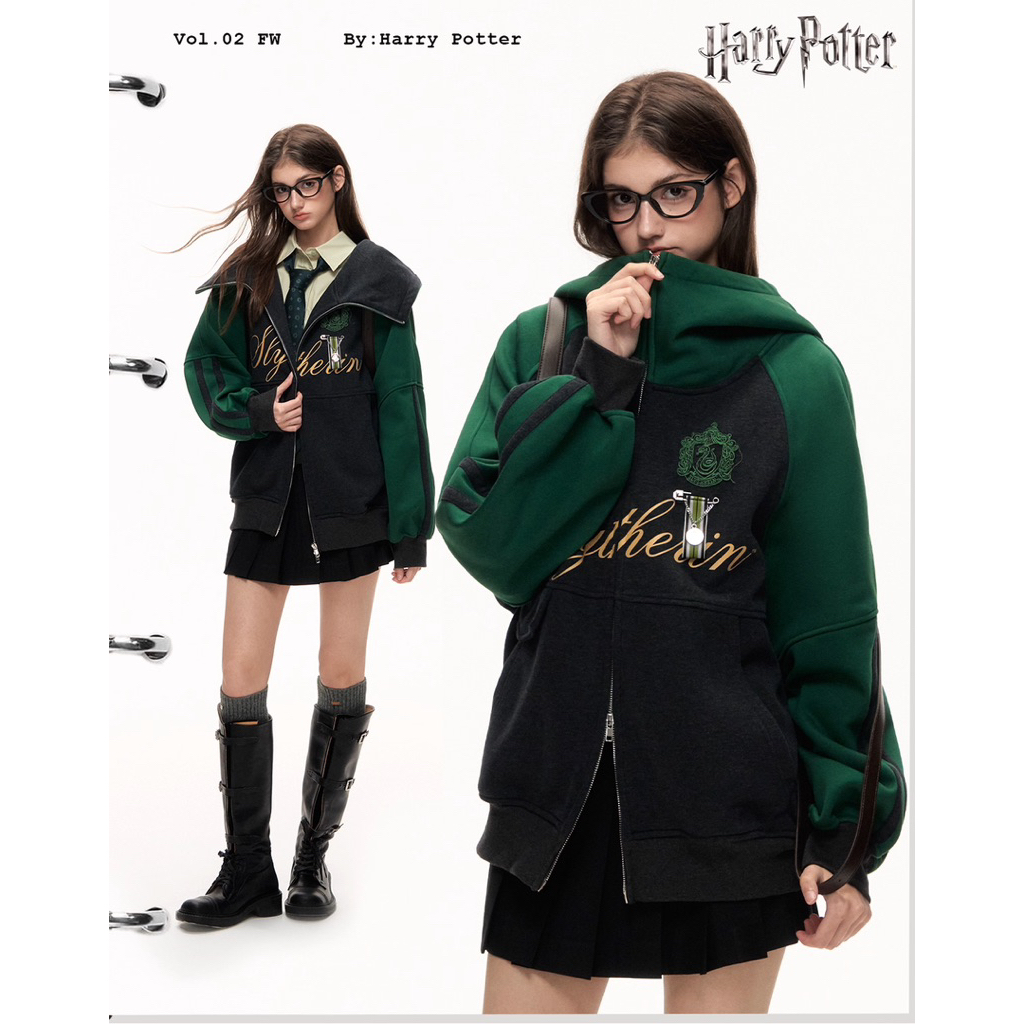 (Pre-order) KYOUKO x Harry Potter High-Neck Hoodie Jacket เสื้อฮู้ดแฮร์รี่พอตเตอร์ลิขสิทธิ์แท้ รุ่นค