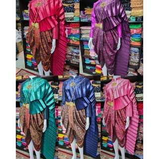 ชุดไทยโจงลายอย่าง ชุดไทยออเจ้า(ไม่รวมเครื่องประดับ)