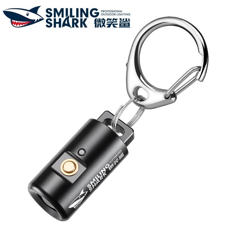 SmilingShark MINI03 ไฟฉาย led มินิ พวงกุญแจ ไฟคบเพลิง สว่างมาก กับ พอร์ตชาร์จแม่เหล็ก 5 รูปแบบ ชาร์จไฟได้ น้ำหนักเบาและพ